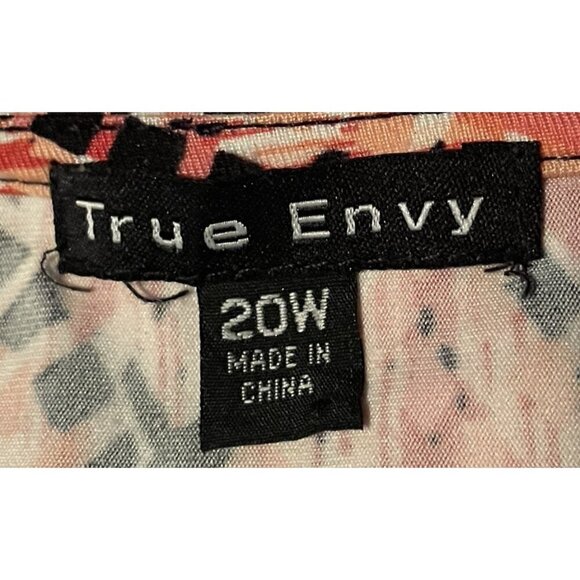 True Envy Womens Geo Print Dress Size 20W Multicolor Metal Collar Accent - Picture 8 of 10